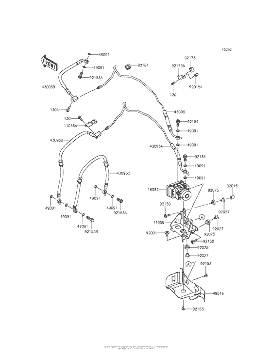 Brake Piping Kawasaki ZX636 ZX636 Ninja ZX-6R ABS
