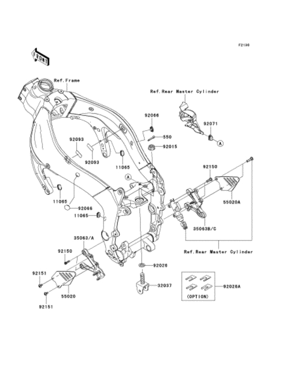 Крепление двигателя Kawasaki ZX600 ZX600 Ninja ZX-6R