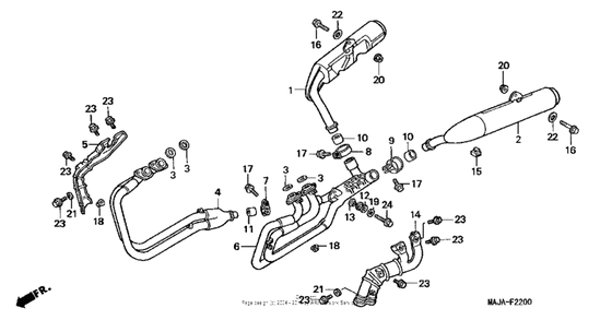 Выхлопная система Honda ST1100 ST1100 (ABS/ TCS) Pan-European