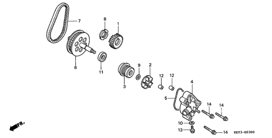 Водяной насос Honda FES125 FES125 Pantheon