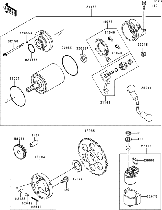 Starter motor Kawasaki ZX600 ZX600 Ninja ZX-6