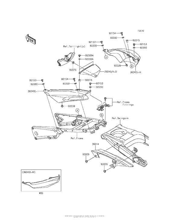 Side Covers/chain Cover Kawasaki ZX1400 ZX1400 Ninja ZX-14R