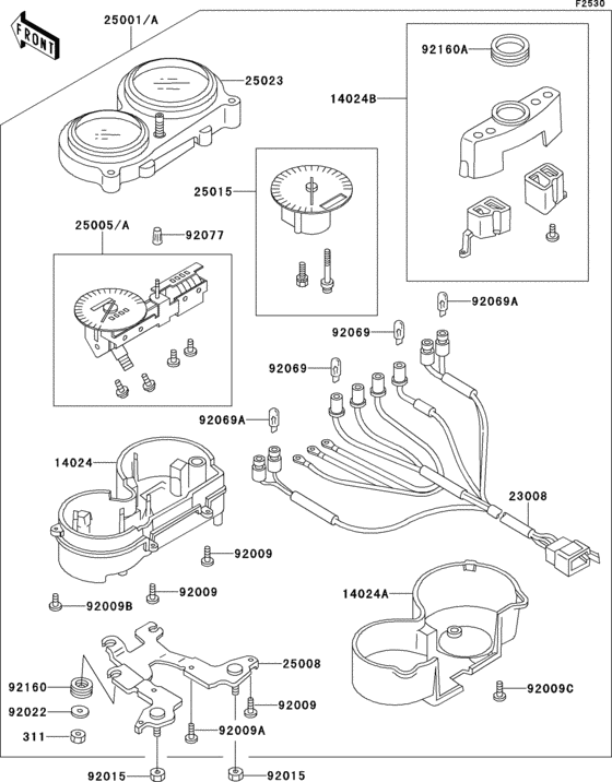 Meter(zr550-b1/b2) Kawasaki ZR550 ZR550 Zephyr