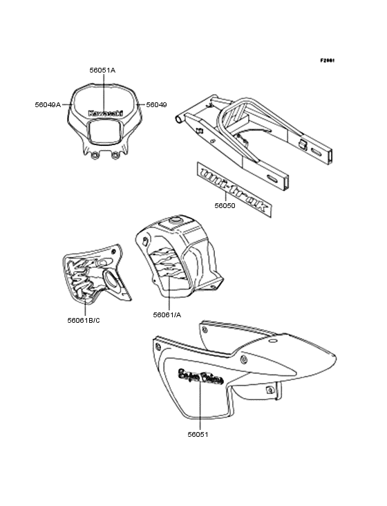 Наклейки Kawasaki KMX50 KMX50 KSR-I