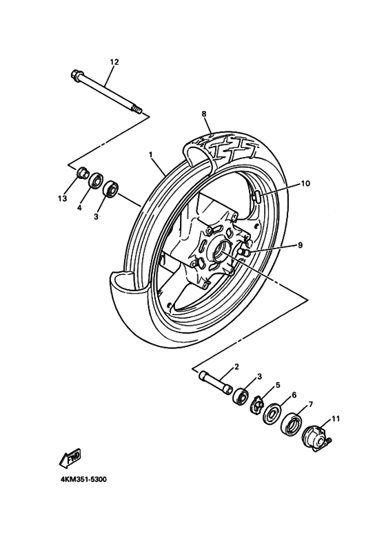 Переднее колесо Yamaha XJ900 XJ900S Diversion