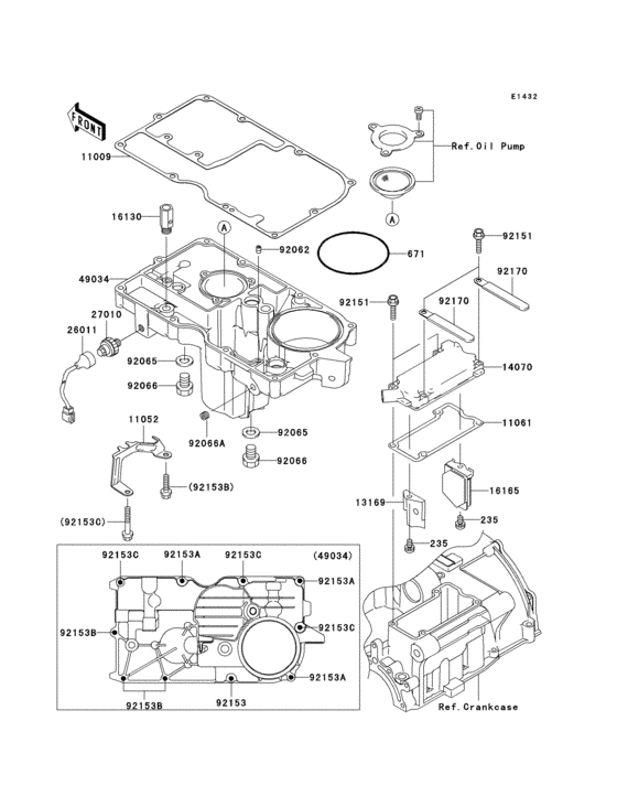 Масляный поддон Kawasaki ZX1200 ZX1200 ZZR1200