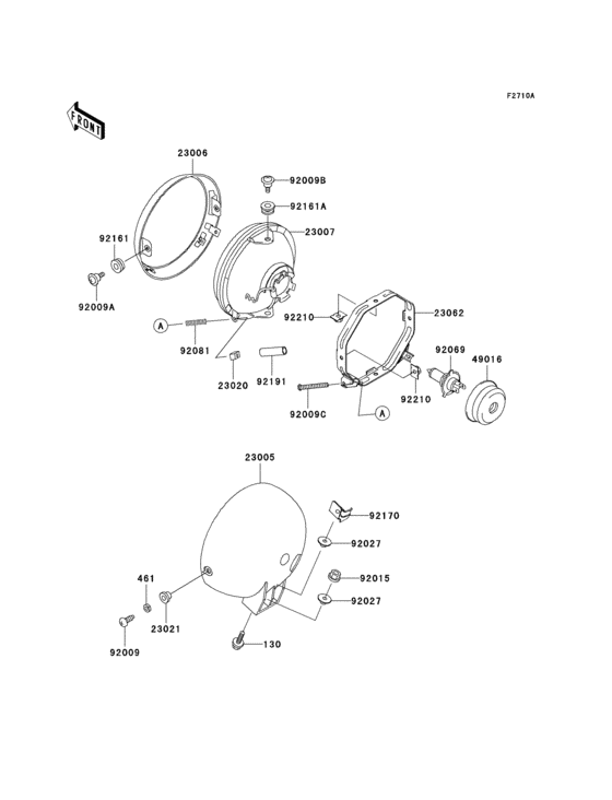 Headlight(s)(vn800-a7-a9) Kawasaki VN800 VN800 Vulcan 800