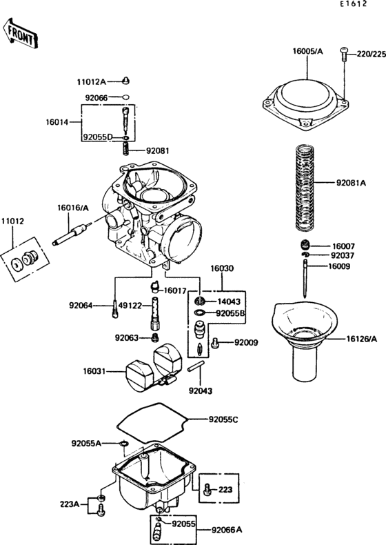 Carburetor parts(z550-g1/g2/g3) Kawasaki Z550 Z550 GT550