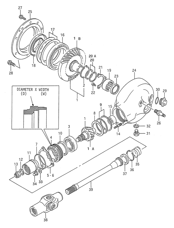Propeller/drive gear Suzuki VS1400 VS1400 Intruder 1400