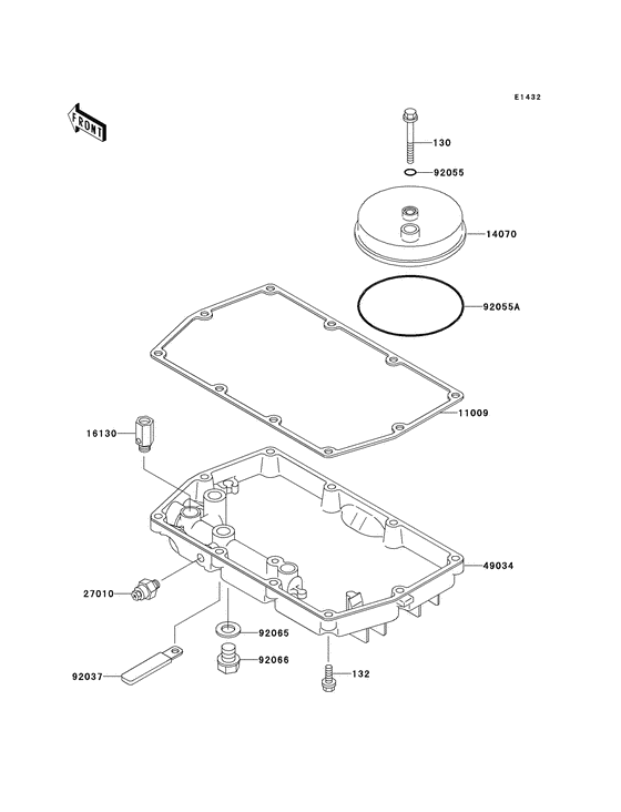 Масляный поддон Kawasaki ER500 ER500 ER-5