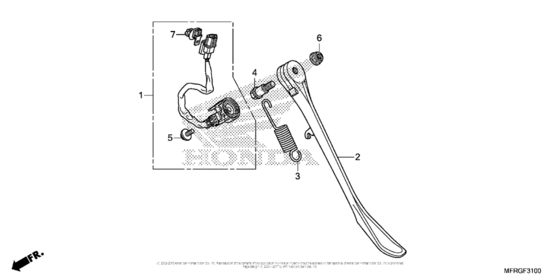 Side Stand Honda VT1300 VT1300CX (ABS) Fury