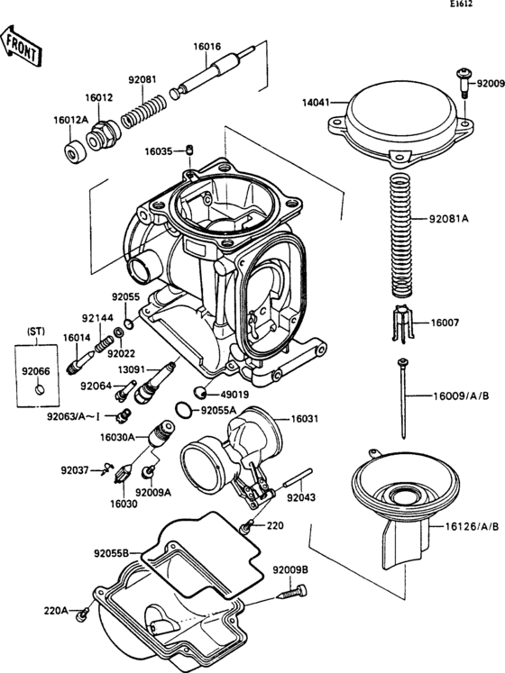 Carburetor parts(1/2) Kawasaki ZX750 ZX750 ZXR750