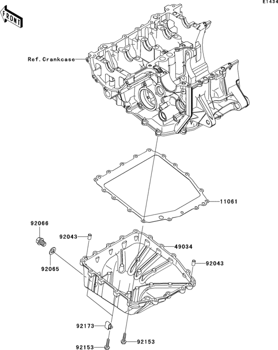 Масляный поддон Kawasaki ZX600 ZX600 Ninja ZX-6R