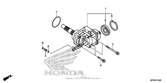 Side gear case Honda VT1300 VT1300CX Fury