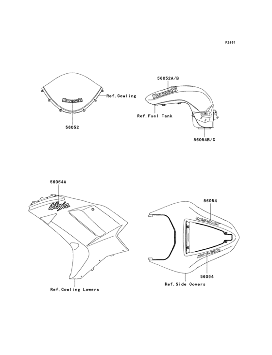 Decals(silver)(p7f) Kawasaki ZX600 ZX600 Ninja ZX-6R