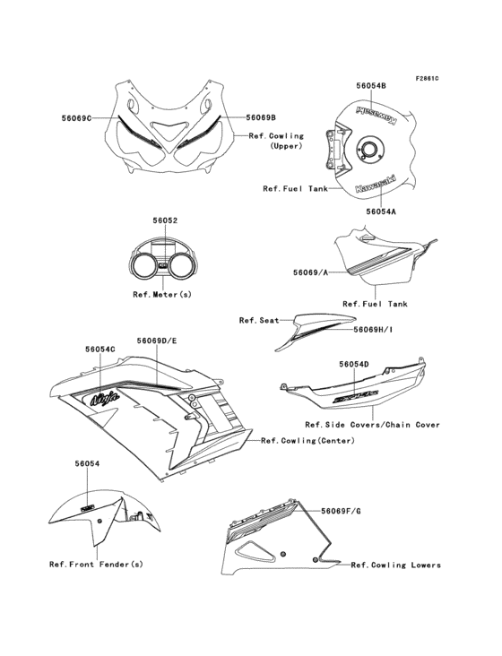 Decals(black)(fdfa) Kawasaki ZX1400 ZX1400 Ninja ZX-14R ABS