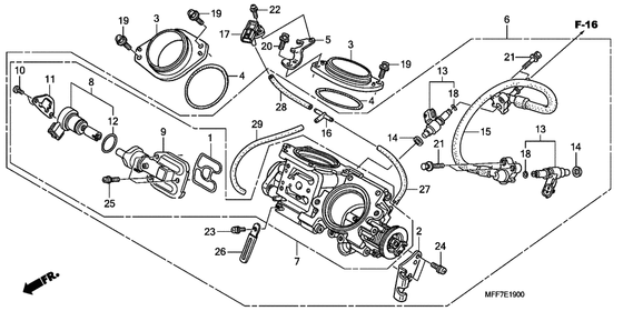 Дроссельная заслонка Honda XL700V XL700V (ABS) Transalp